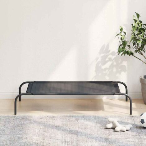 Elevated Dog Bed Black L Textilene vidaXL (1/5)