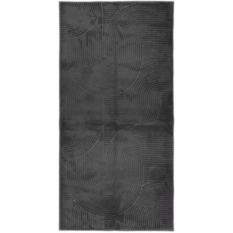 Rug IZA Short Pile Scandinavian Look Anthracite 100x200 cm vidaXL