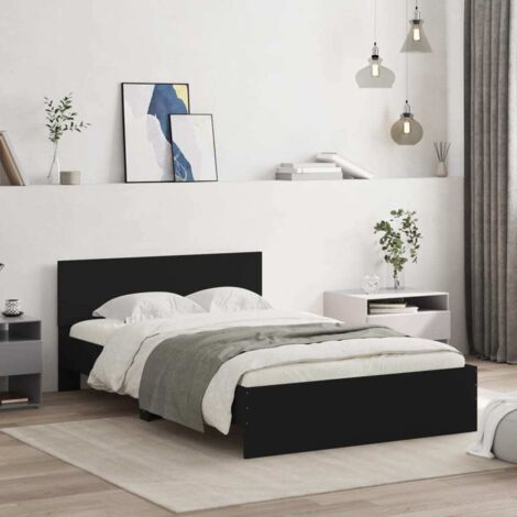 Bed Frame without Mattress Black 135x190 cm Double vidaXL