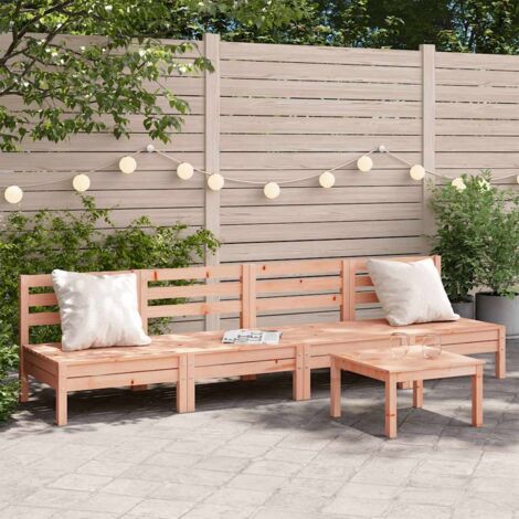 Garden Sofa  Set of 4  Natural Wood  Solid Douglas Fir wood  63.5 cm vidaXL