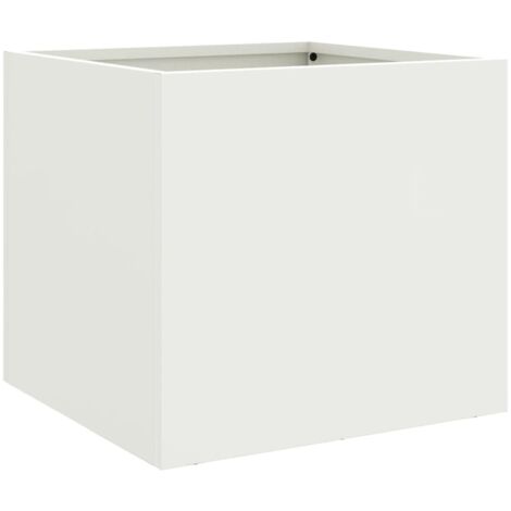 Planter White 32x30x29 cm Steel vidaXL