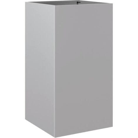Planter Silver 42x38x75 cm Galvanised Steel vidaXL