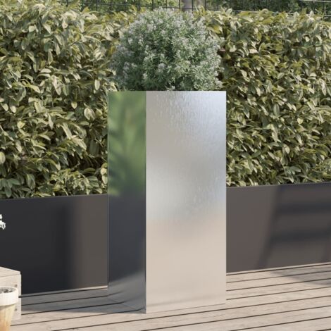 Planter Silver 32x29x75 cm Stainless Steel vidaXL