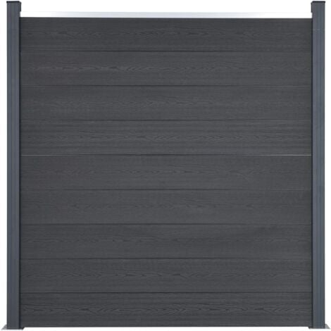 Fence Panel Set Grey 180x186 cm WPC vidaXL