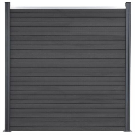 Fence Panel Set Grey 180x186 cm WPC vidaXL