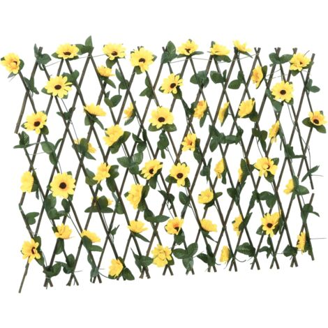Artificial Ivy Trellis Expandable Yellow 180x60 cm vidaXL
