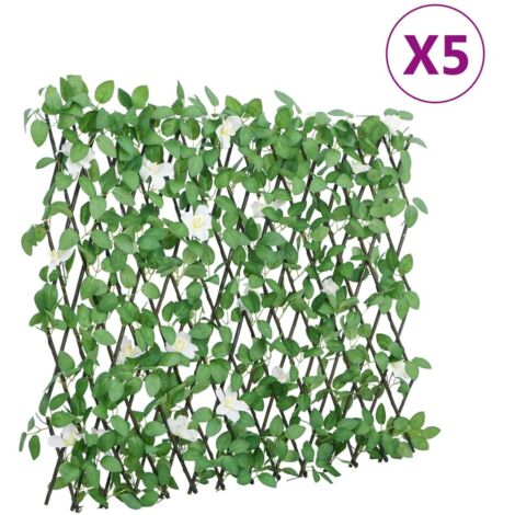 Artificial Ivy Trellis Expandable Green 5 pcs 186x30 cm vidaXL