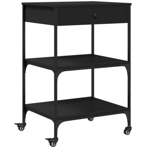 Kitchen Trolley Black 60x48x89.5 cm Engineered Wood vidaXL (1/5)