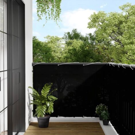 Balcony Screen Black 120x800 cm 100% Polyester Oxford vidaXL