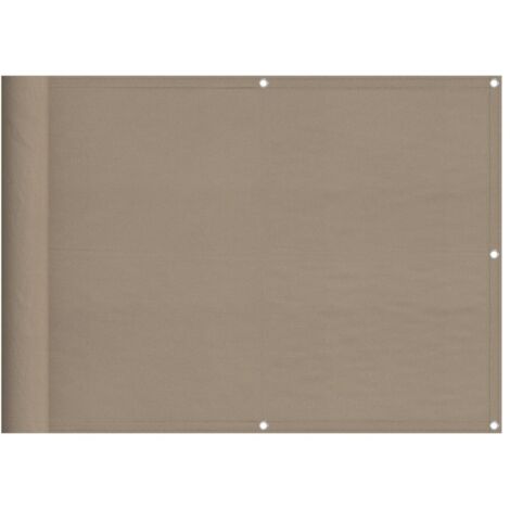 Balcony Screen Taupe 75x800 cm 100% Polyester Oxford vidaXL