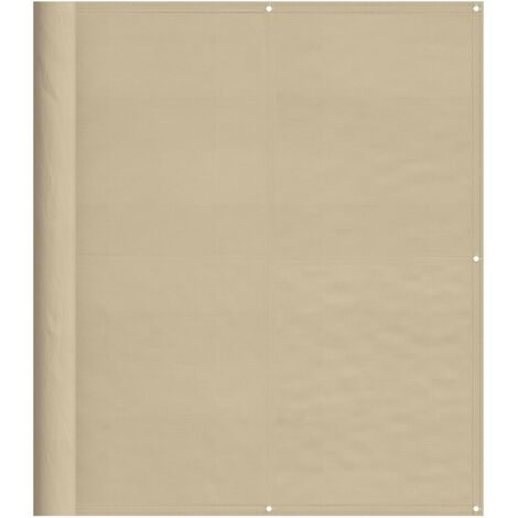Balcony Screen Beige 120x800 cm 100% Polyester Oxford vidaXL