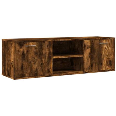 TV Cabinet Smoked Oak 120x34x37 cm Engineered Wood vidaXL