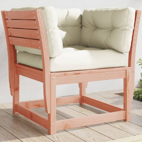Garden Sofa Cream white, Natural wood vidaXL (1/5)
