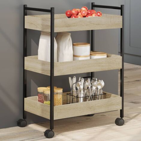 Kitchen Trolley Sonoma Oak 50x30x70 cm Engineered Wood vidaXL