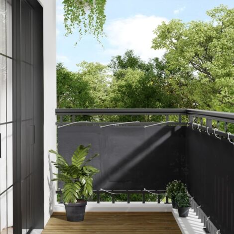 Balcony Screen Anthracite 75x800 cm 100% Polyester Oxford vidaXL