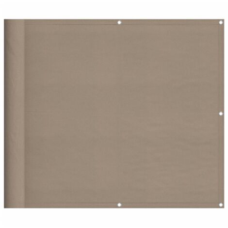 Balcony Screen Taupe 90x800 cm 100% Polyester Oxford vidaXL