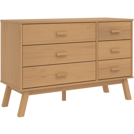 Drawer Cabinet OLDEN Brown Solid Wood Pine vidaXL