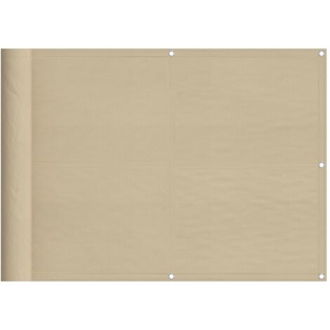 Balcony Screen Beige 75x800 cm 100% Polyester Oxford vidaXL