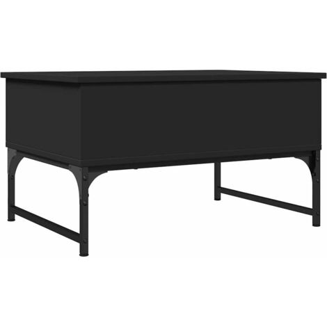 Coffee Table Black 70x50x40 cm Engineered Wood and Metal vidaXL (1/5)