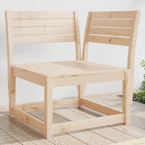Garden Sofa Natural Pine Solid pine wood 73 x 73 x 78 cm Modular vidaXL (1/5)