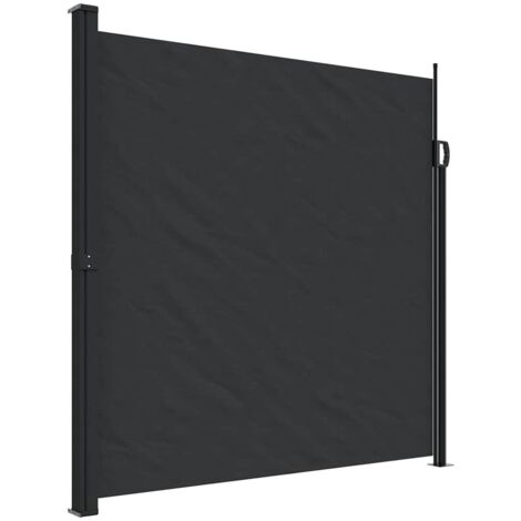 Retractable Side Awning Black 200x600 cm vidaXL