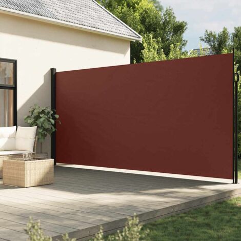 Retractable Side Awning Brown 200x600 cm vidaXL