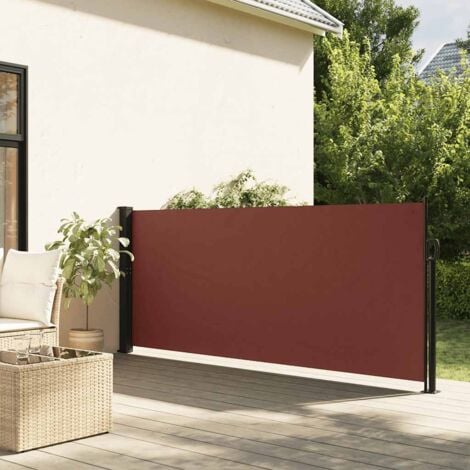 Retractable Side Awning Brown 100x300 cm vidaXL