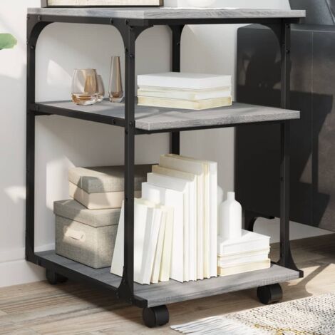 Printer Stand 3-Tier Grey Sonoma 43x48x64 cm Engineered Wood vidaXL (1/5)