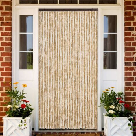 vidaXL Fly Curtain Beige 100x230 cm Chenille