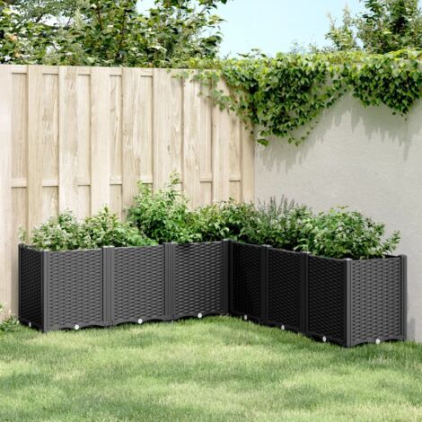 Garden Planter Black 160x160x53 cm PP vidaXL