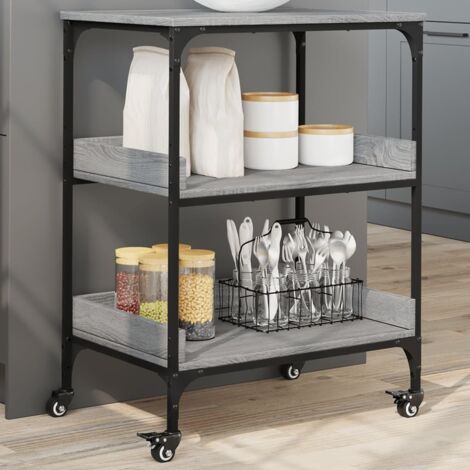 Kitchen Trolley Grey Sonoma 60x41x80.5 cm Engineered Wood vidaXL (1/5)
