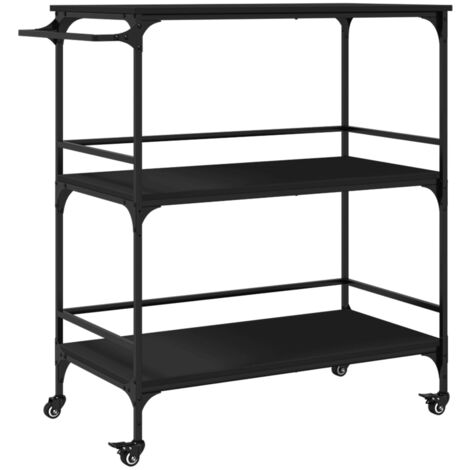Kitchen Trolley Black 100.5x50x105 cm Engineered Wood vidaXL (1/5)