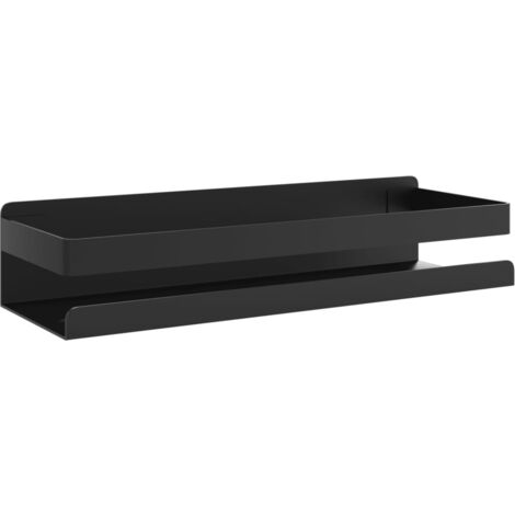 Shower Shelf Matt Black 30x10x6 cm Brushed 304 Stainless Steel vidaXL (1/5)