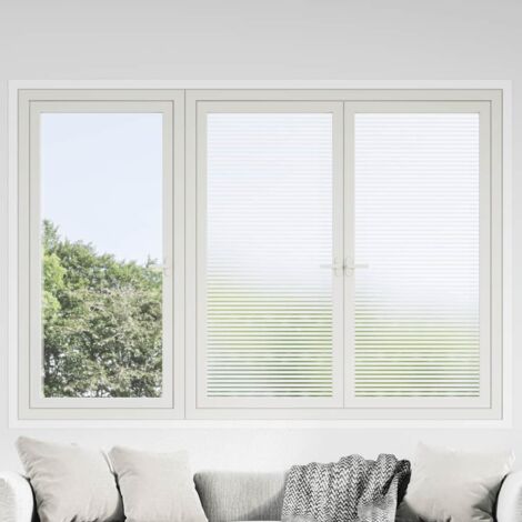 Window Films Frosted Stripes Design PVC vidaXL