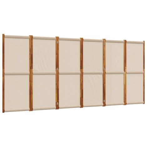 6-Panel Room Divider Taupe 420x180 cm vidaXL