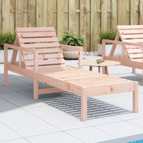 Sun Lounger 199.5x62x55 cm Solid Wood Douglas vidaXL (1/5)