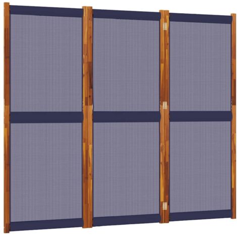 3-Panel Room Divider Dark Blue 210x180 cm vidaXL