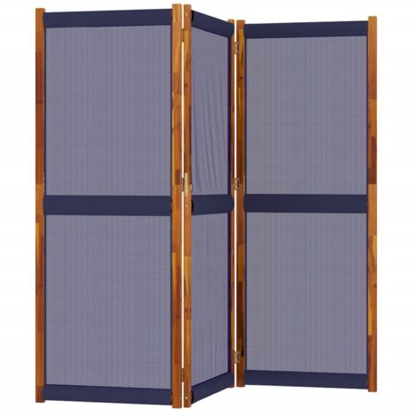 3-Panel Room Divider Dark Blue 210x180 cm vidaXL