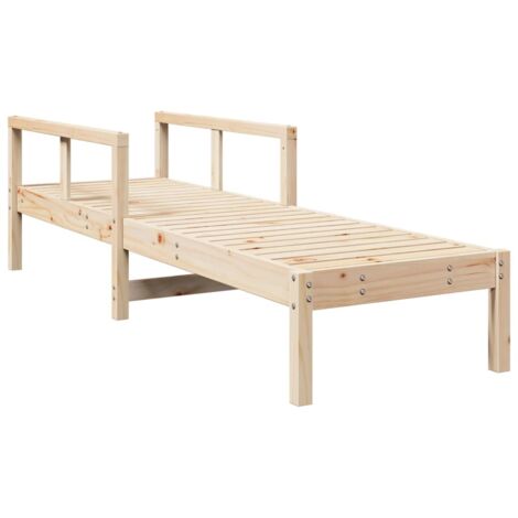 Sun Lounger 199.5x62x55 cm Solid Wood Pine vidaXL