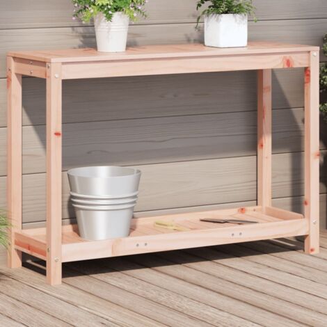 Potting Table with Shelf 108x35x75 cm Solid Wood Douglas vidaXL (1/5)