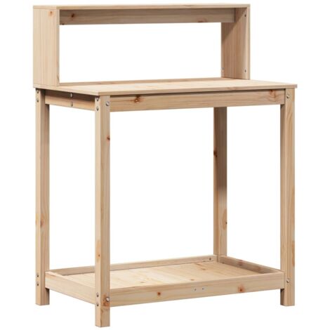 Potting Table with Shelves 82.5x50x109.5 cm Solid Wood Pine vidaXL