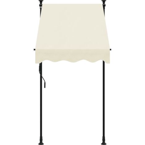 Retractable Awning Cream 100x150 cm Fabric and Steel vidaXL