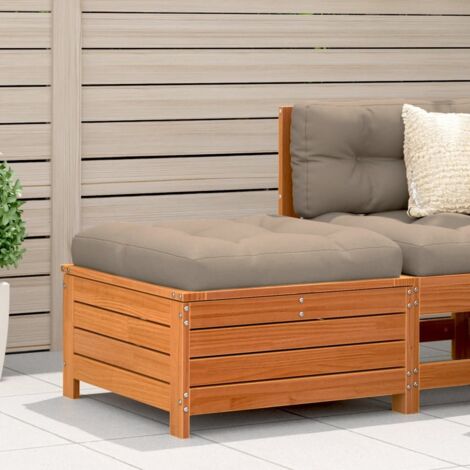 Garden Footstool Wax Brown 62x63.5x32 cm Solid Wood Pine vidaXL (1/5)