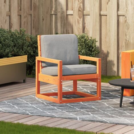 Garden Chair Wax Brown 57.5x63x76 cm Solid Wood Pine vidaXL