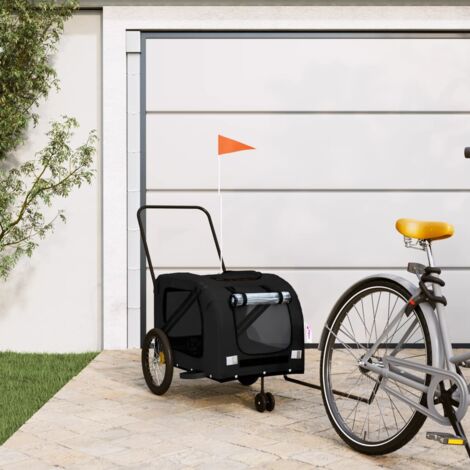 Pet Bike Trailer Black Oxford Fabric and Iron vidaXL