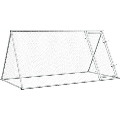 Chicken Cage Silver 200x105x91 cm Galvanised Steel vidaXL