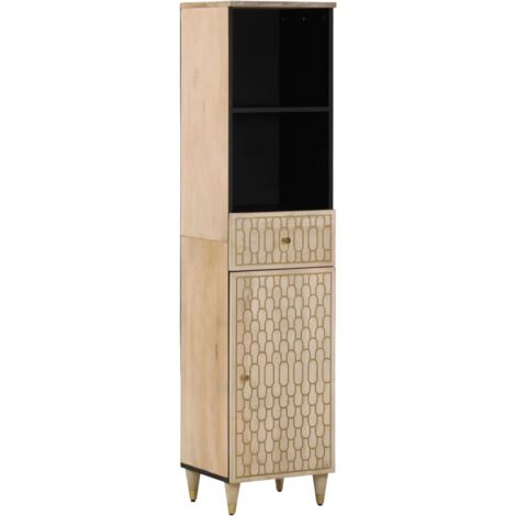 Bathroom Cabinet 38x33x160 cm Solid Wood Mango vidaXL (1/5)