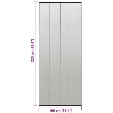 Insect Door Screen with Mesh Curtain Black 100x220 cm Polyester vidaXL
