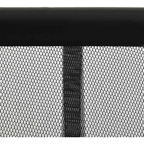 Insect Door Screen with Mesh Curtain Black 100x220 cm Polyester vidaXL
