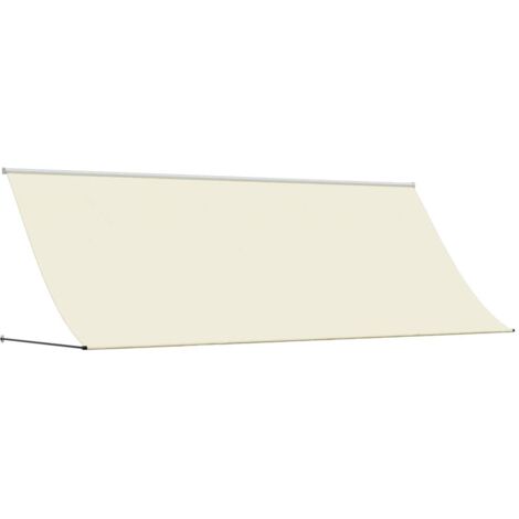 Retractable Awning Cream 400x150 cm Fabric and Steel vidaXL